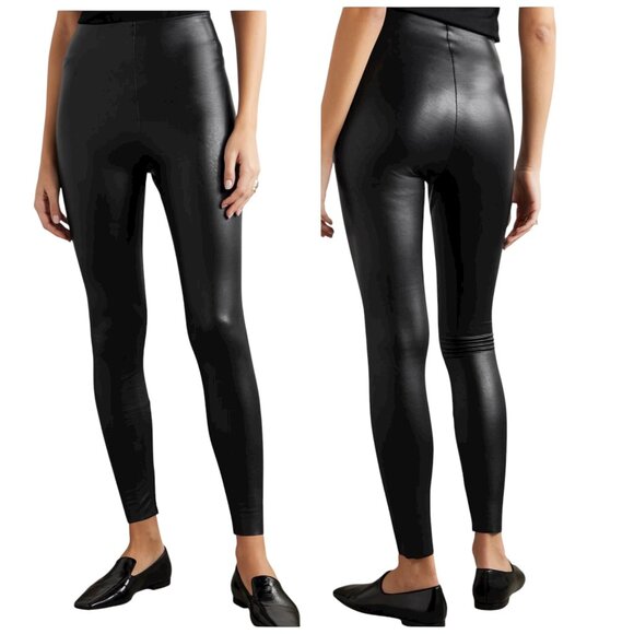 Commando Faux Leather Leggings Black XL High Rise Stretch $118 Retail - Picture 1 of 5